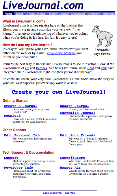 LiveJournal circa 1999
