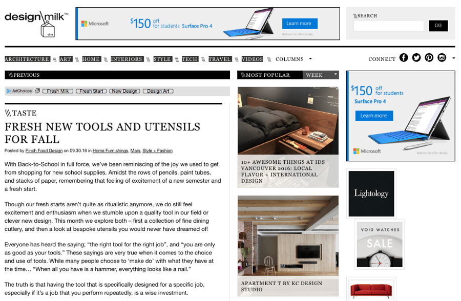 17 of the Best Examples of Beautiful Blog Design