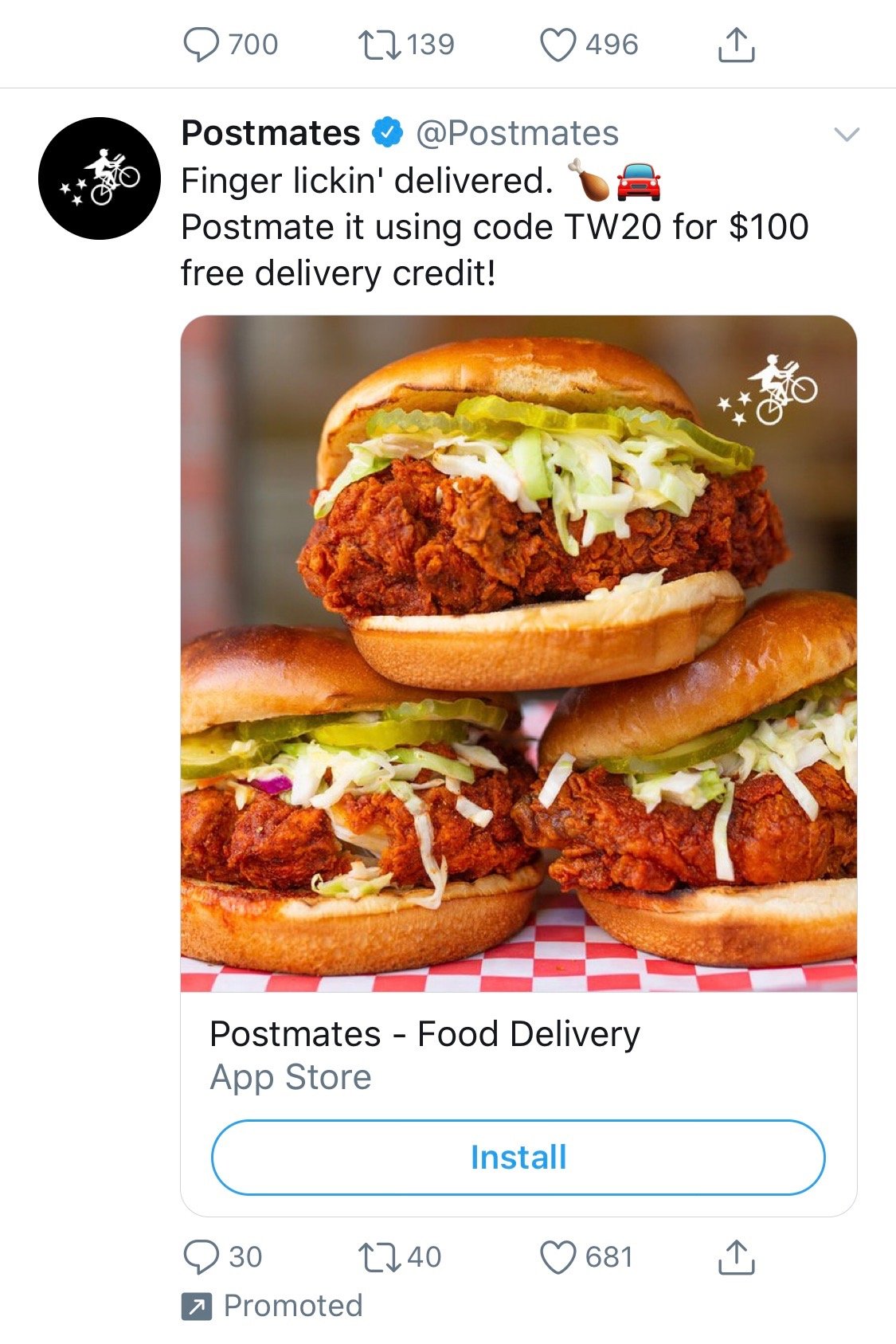 example of twitter ad