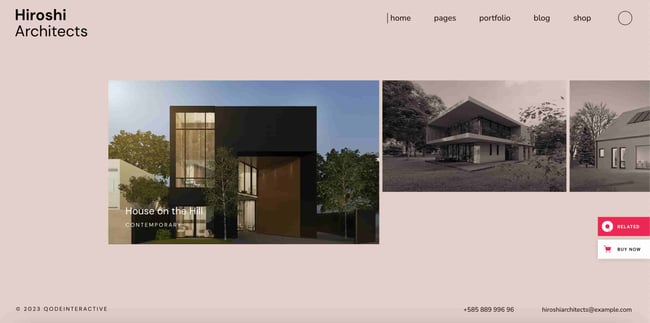 hiroshi architects creative website templates 