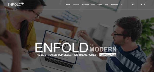 enfold best wordpress themes home page 