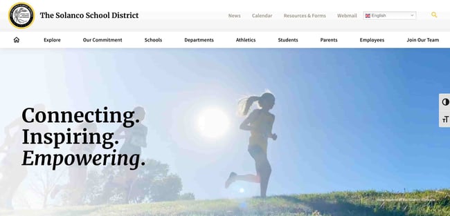 Solanco school district best school websites examples homepage 