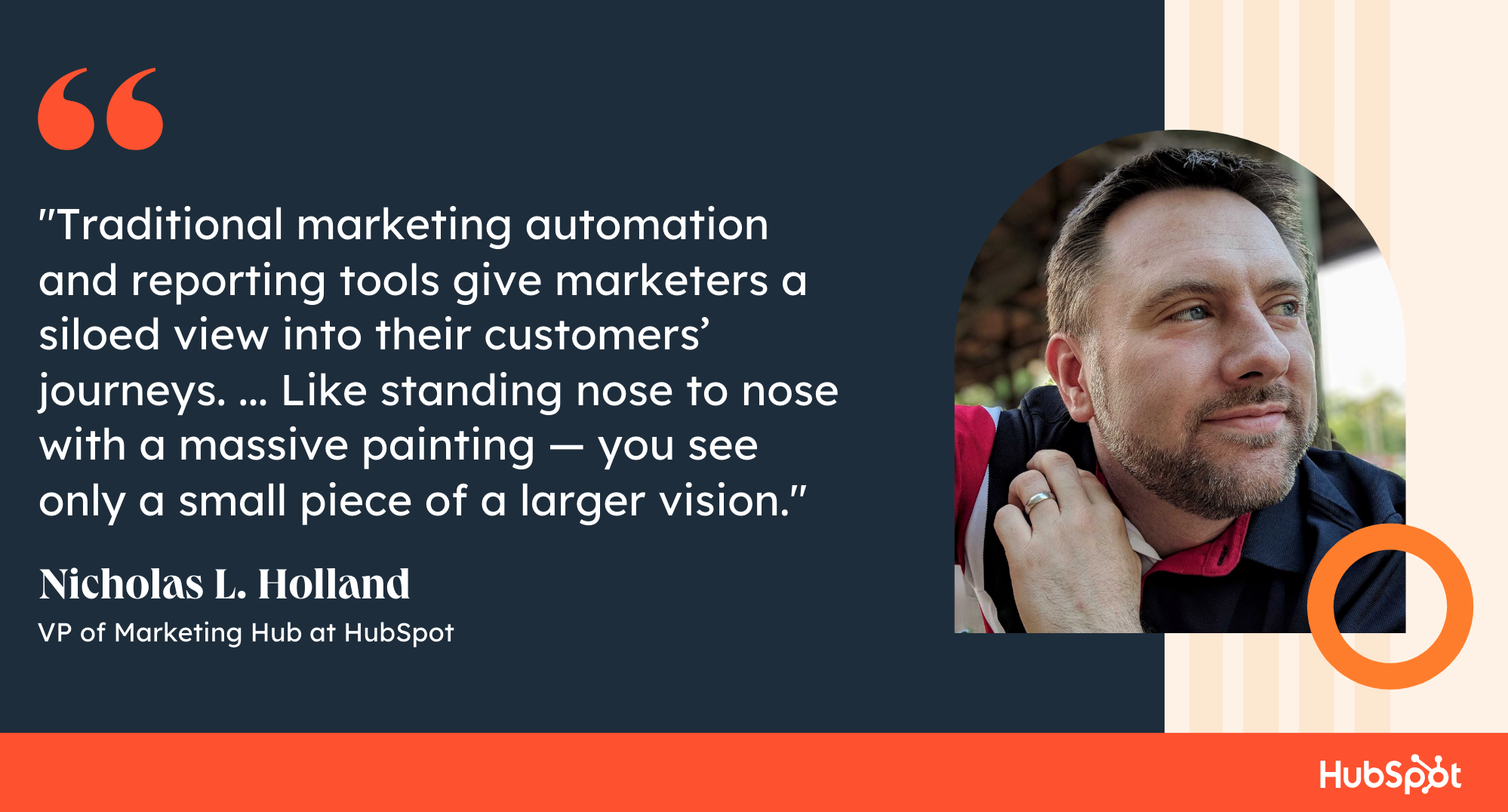 Nicholas Holland VP of Marketing Hub quote