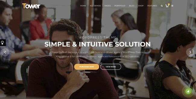 wordpress themes for business: tower 