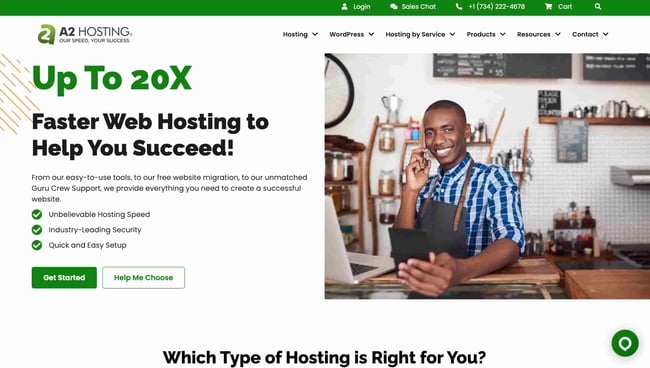 best wordpress hosting a2 hosting homepage 
