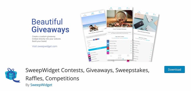 contest plugin wordpress sweepwidget directory homepage 