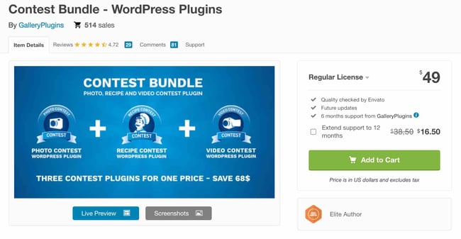 contest plugin wordpress contest bundle directory homepage 
