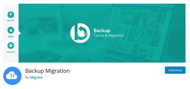 backup migration: wordpress migration plugin options on wordpress plugin directory 