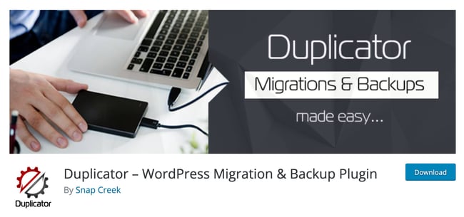 duplicator: wordpress migration plugin options wordpress directory
