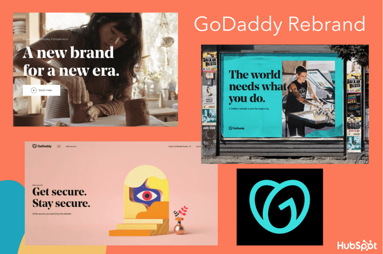 Famous Rebrand Examples: godaddy 