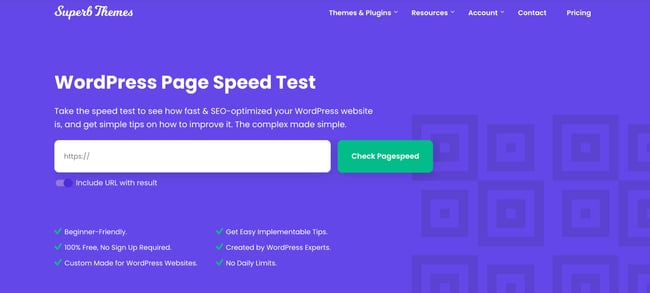 wordpress site optimization tool: use wordpress page speed test tool (shown above) 