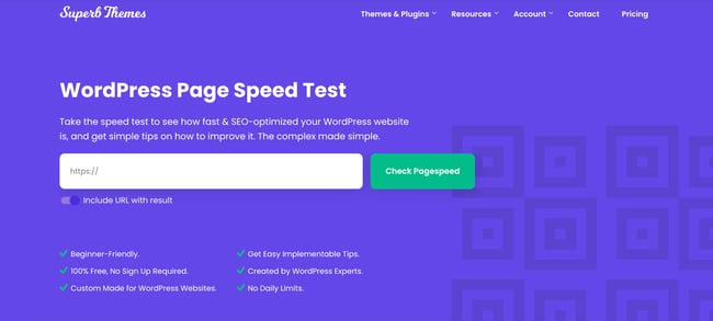 wordpress website optimization tool: utilize wordpress page speed test tool (revealed above) 