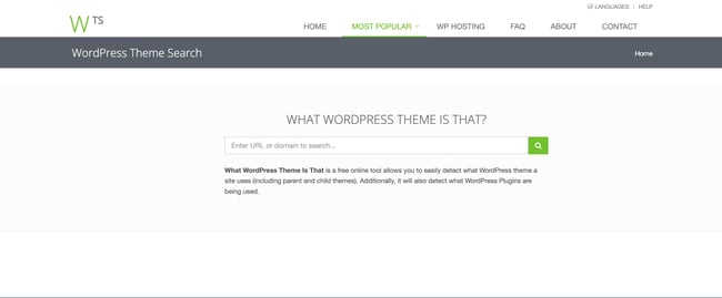 what wordpress theme is that: a tool to figure out what wordpress theme a website is using 