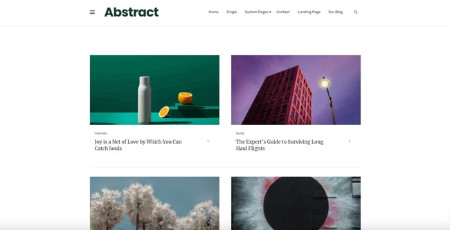 CMS Hub themes for small businesses: Abstract