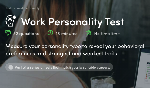 career hunter personality test