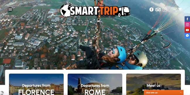 travel website design: smart trip 