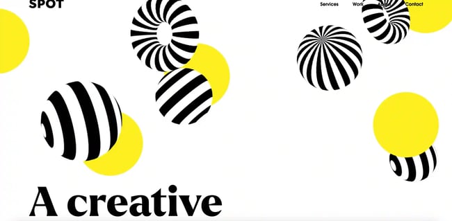 creative agency websites: spot 