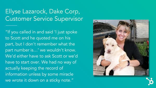 Customer Service Supervisor holding a dog