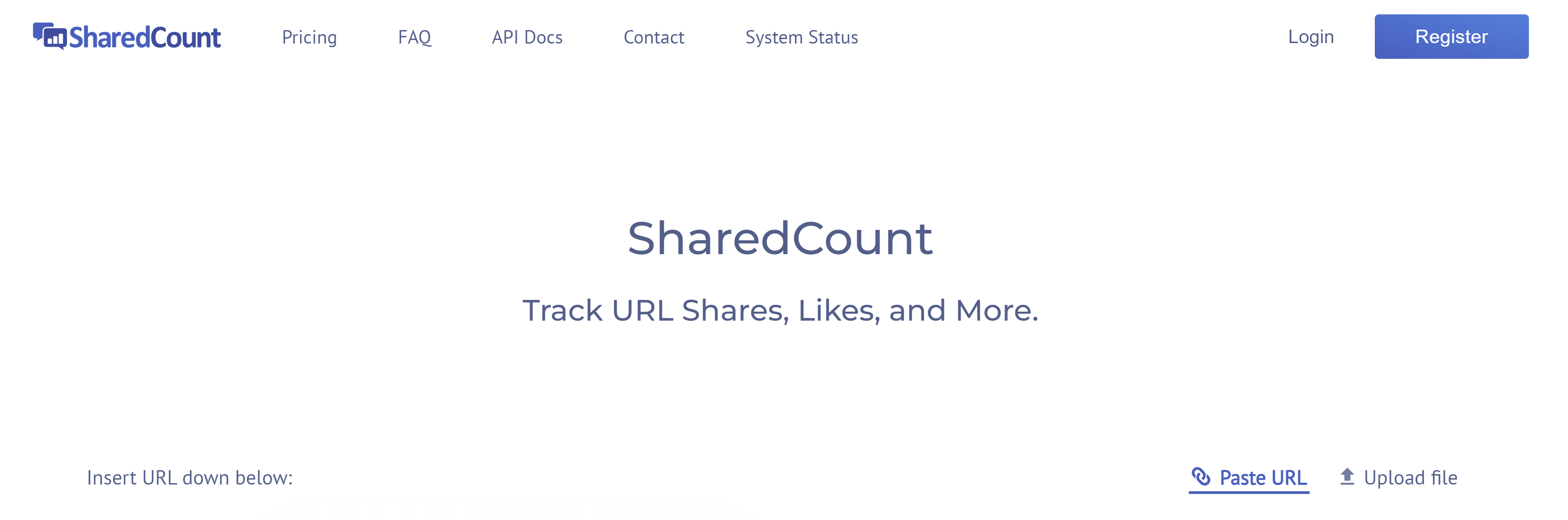Screenshot of SharedCount, a tool that helps you measure the engagement of your social media posts