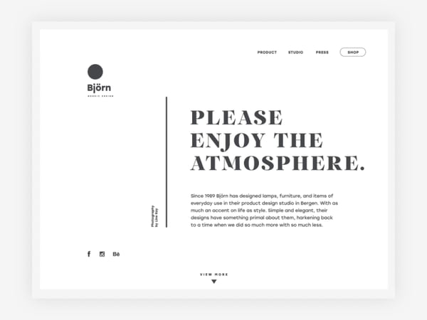 Example of minimalism design