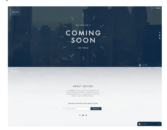Skyline%20Landing%20Page%20Template%20from%20Wix.png?width=650&height=507&name=Skyline%20Landing%20Page%20Template%20from%20Wix - 25 Top-Notch Product Landing Page Templates