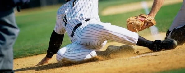 slide in CTA: image shows baseball player sliding into base