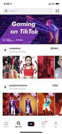 TikTok Search Page