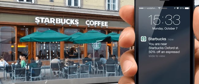 Starbucks geofencing campaign example