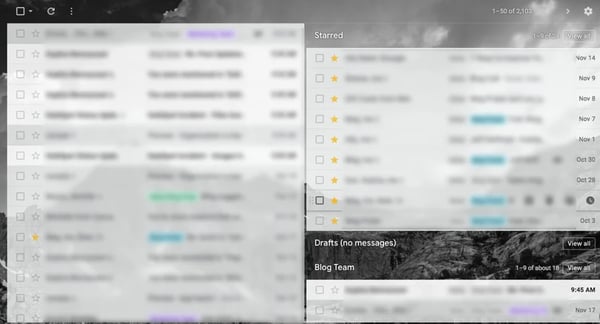 Saving changes in an organized inbox