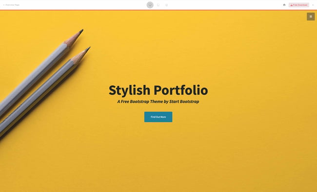 Get this Bootstrap-friendly responsive Website template for your next portfolio website