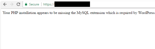 MySQL extension error