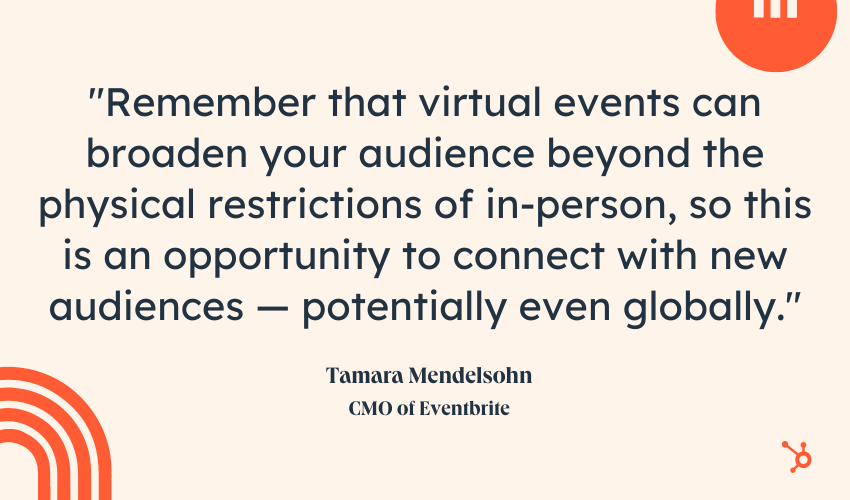 Tamara Mendelsohn connected however to make amended virtual events