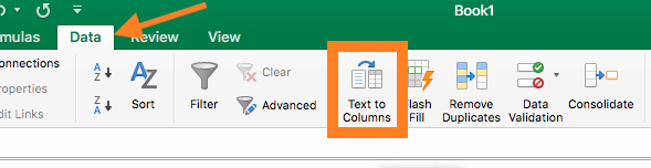 Text to columns