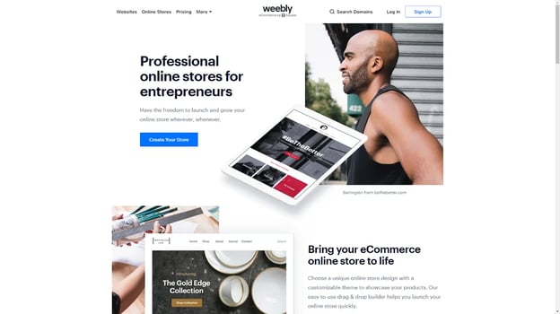 best ecommerce website builders: weebly