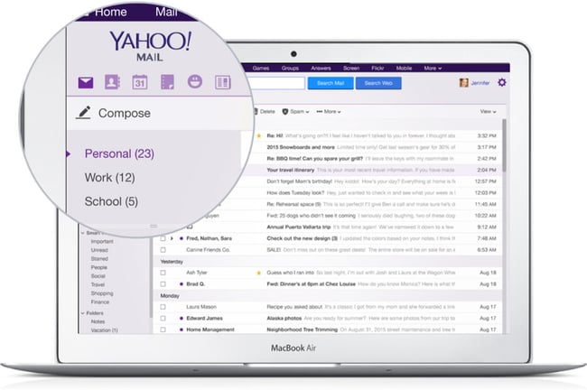 Melhores contas de e-mail gratuitas: Yahoo Mail