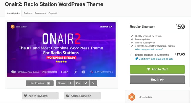 on air 2 podcast wordpress theme download page