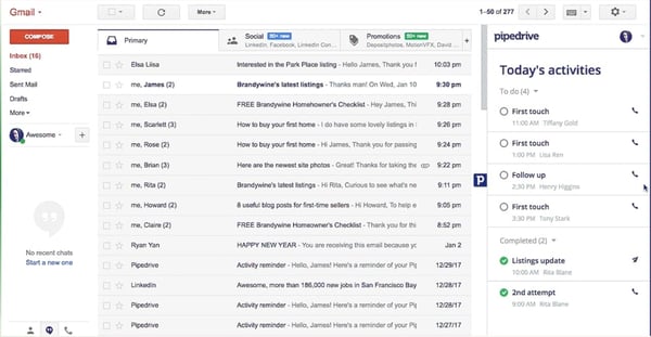 Pipedrive CRM Gmail