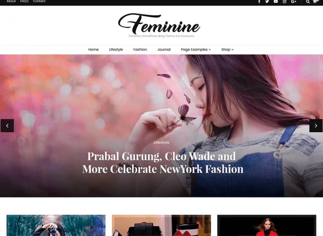 Free WordPress blog theme: Blossom Feminine