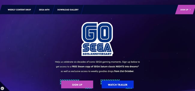 font types: SEGA logo uses decorative fonts