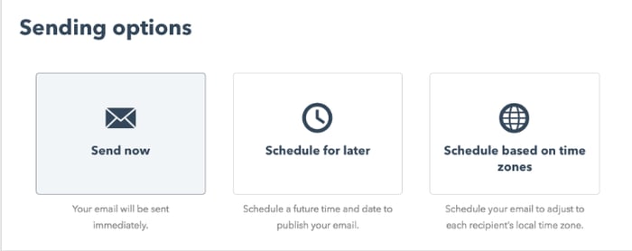 hubspot's marketing email schedule