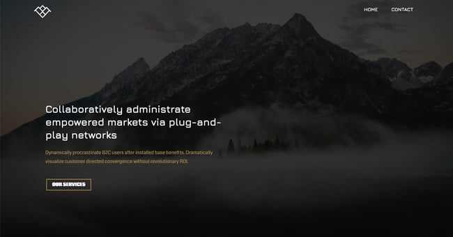 The Optimizer, a responsive wordpress theme, homepage example 