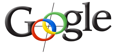 Early Google logo where letters are black except for Os which are designed to look like a compass