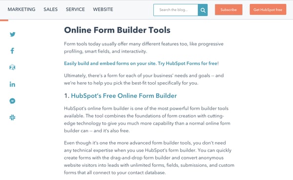 blog post about form builder tools