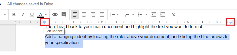 google docs change indent