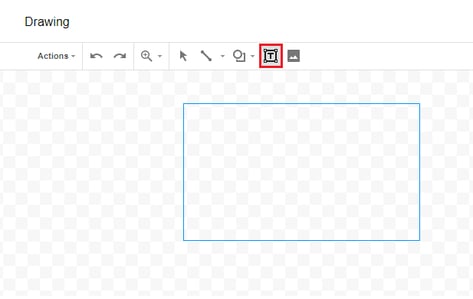 Google Docs desenho nova caixa de texto