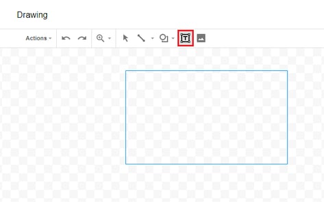 google docs drawing new text box