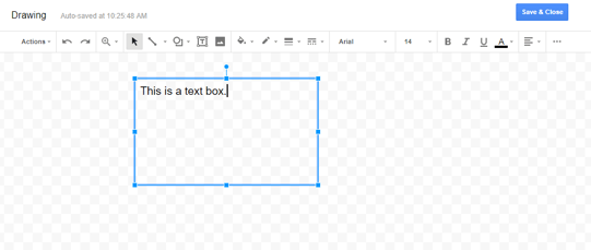 google docs new text box drawing