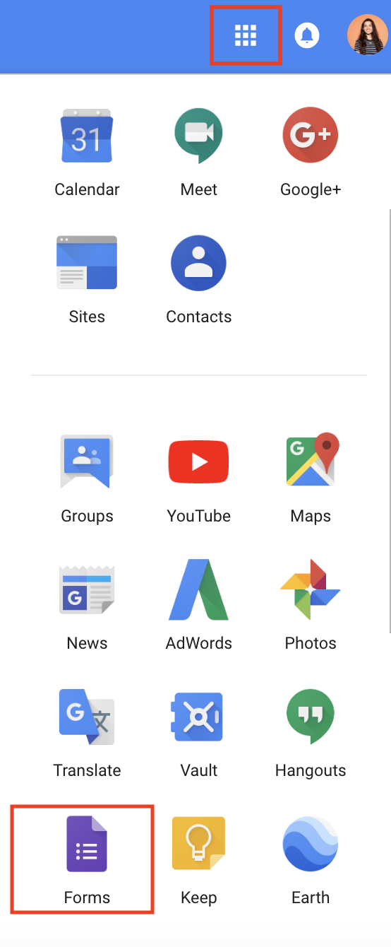 toggle google docs menu