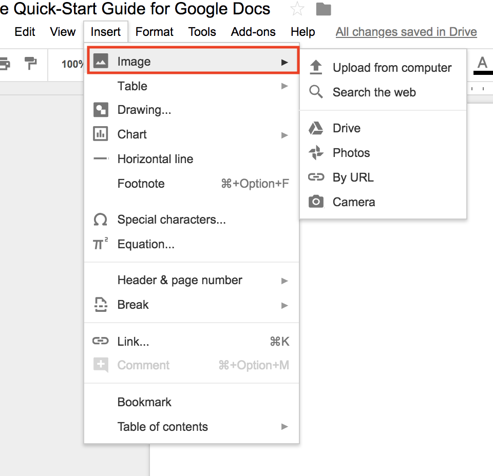 google docs menu grayed out