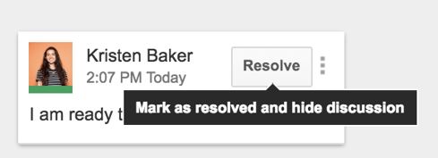 google docs comment resolve
